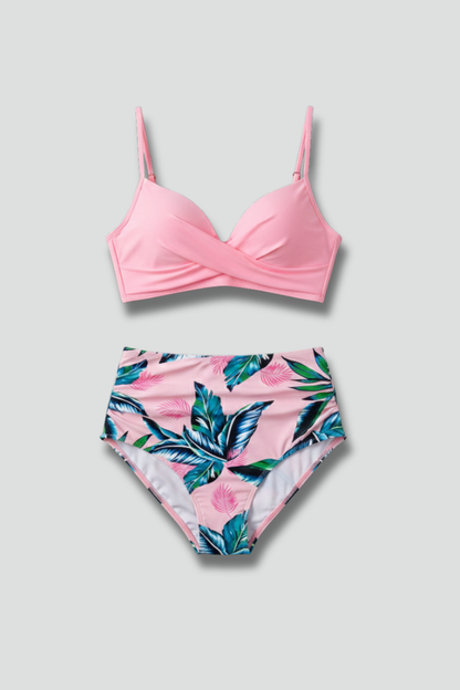 Vivienne | Twist Top High Waist Bikini Set