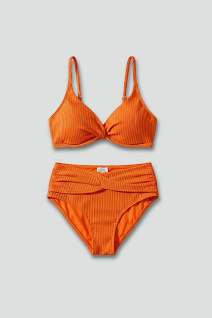 Vivienne | Twist Top High Waist Bikini Set