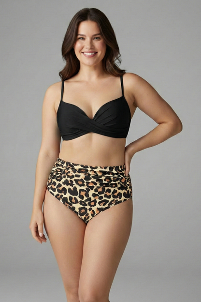 Vivienne | Twist Top High Waist Bikini Set