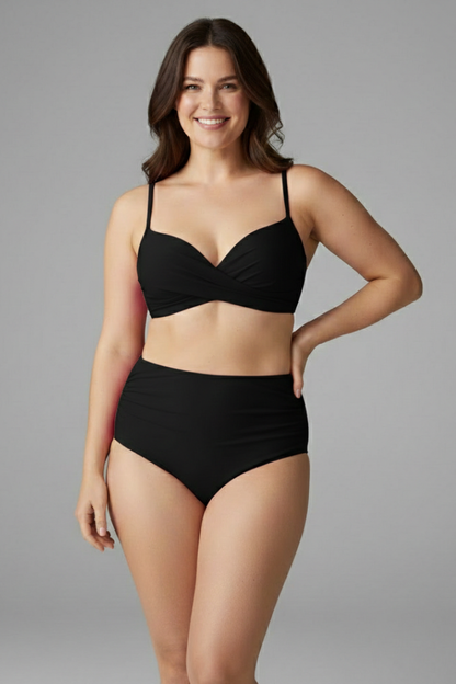 Vivienne | Twist Top High Waist Bikini Set