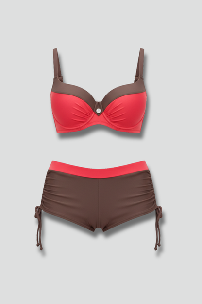 Luna | Chic Underwire Bikini Set with Tie Shorts