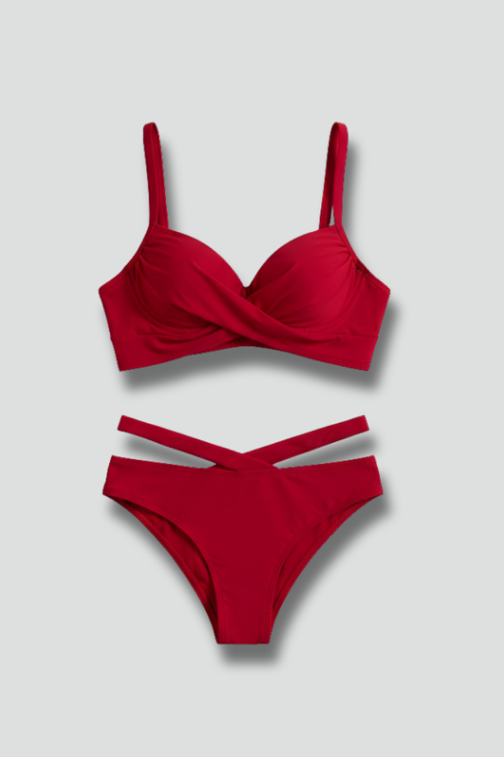 Lila | Underwire Bikini Set with Tie Shorts