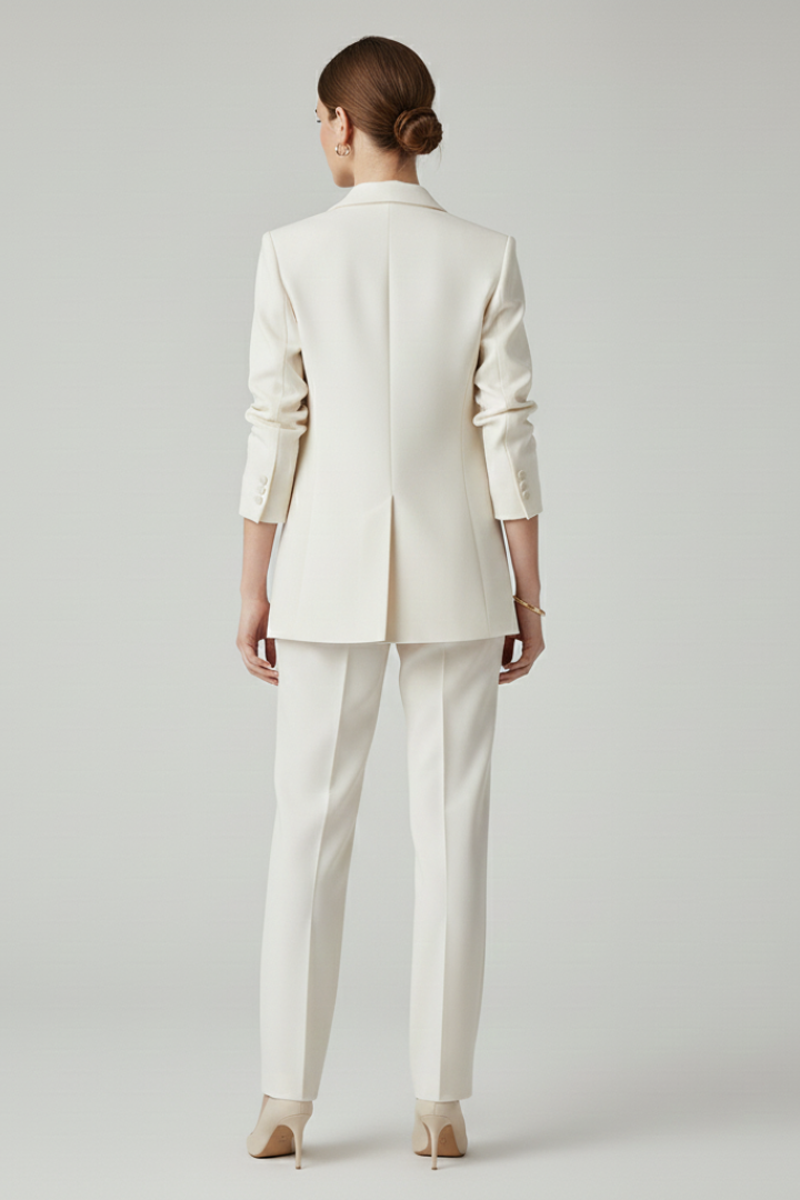 Elena | Tailored Blazer Set with Straight-Leg Trousers