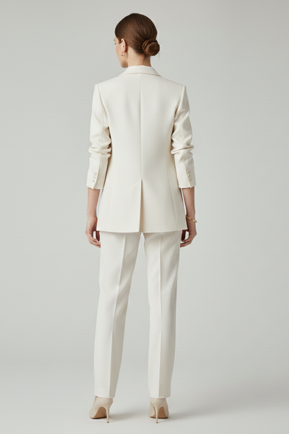 Elena | Tailored Blazer Set with Straight-Leg Trousers