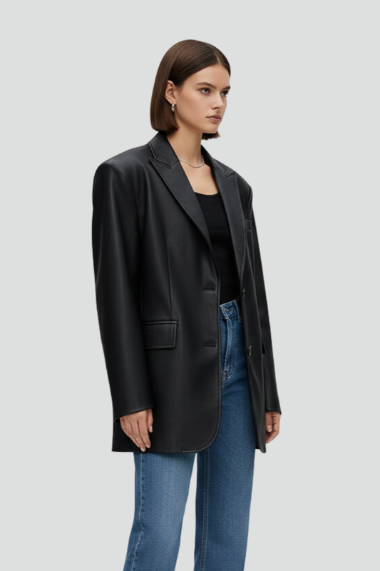 Livia | Notched Lapel Blazer with Front Fastening