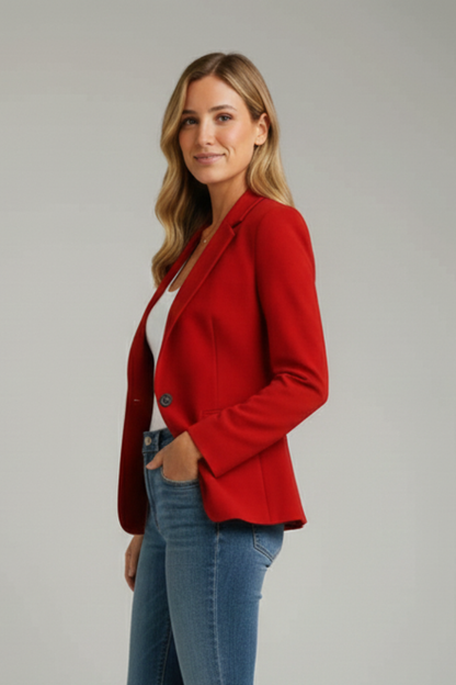 Lila | Notched Lapel Blazer with Single Button