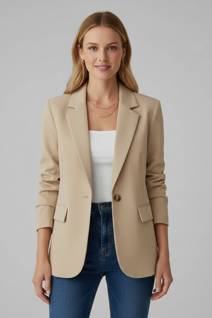 Lila | Notched Lapel Blazer with Single Button