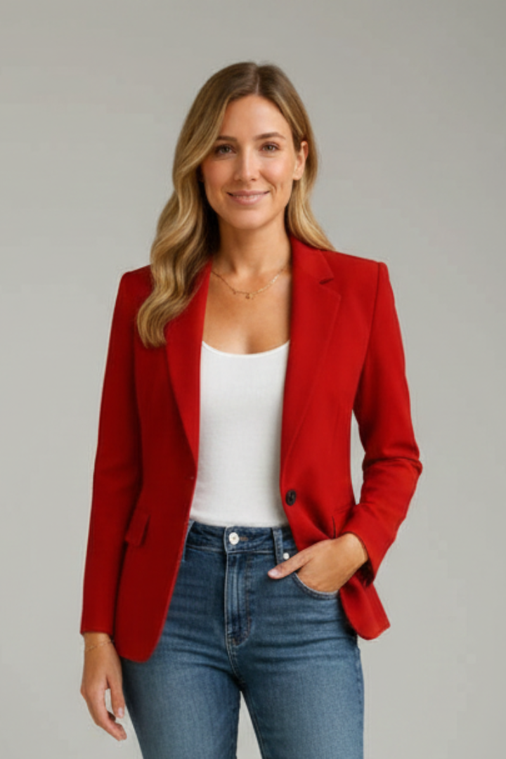 Lila | Notched Lapel Blazer with Single Button