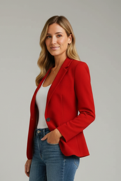 Lila | Notched Lapel Blazer with Single Button