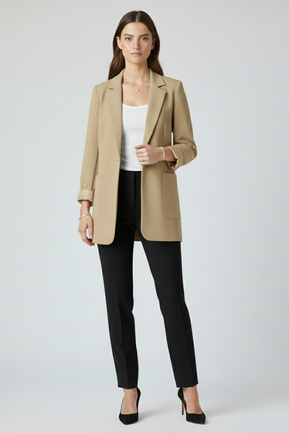 Lila | Open Front Blazer with Structured Lapel