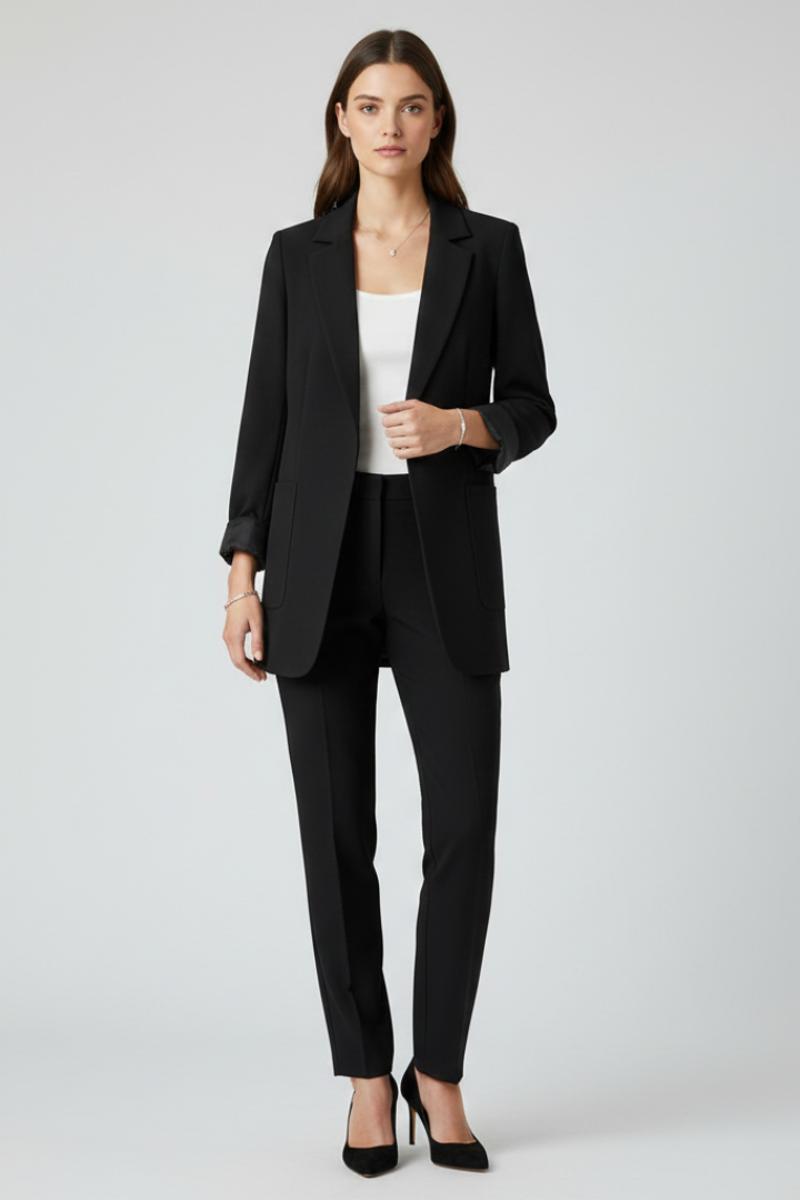 Lila | Open Front Blazer with Structured Lapel