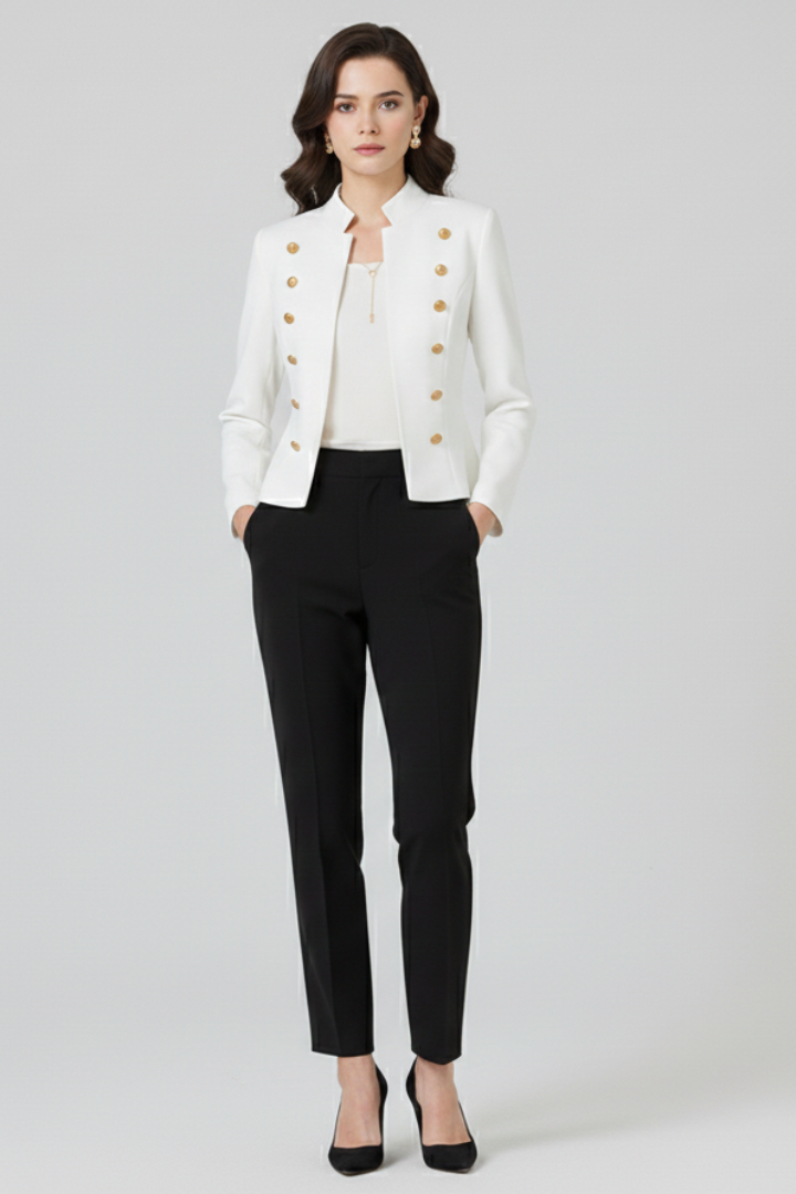 Lena | Tailored Stand Collar Blazer