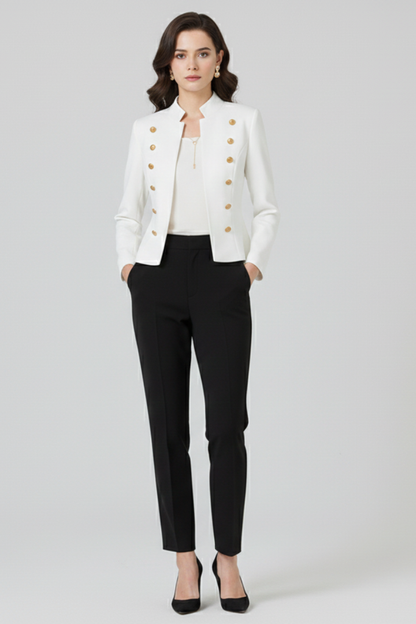 Lena | Tailored Stand Collar Blazer
