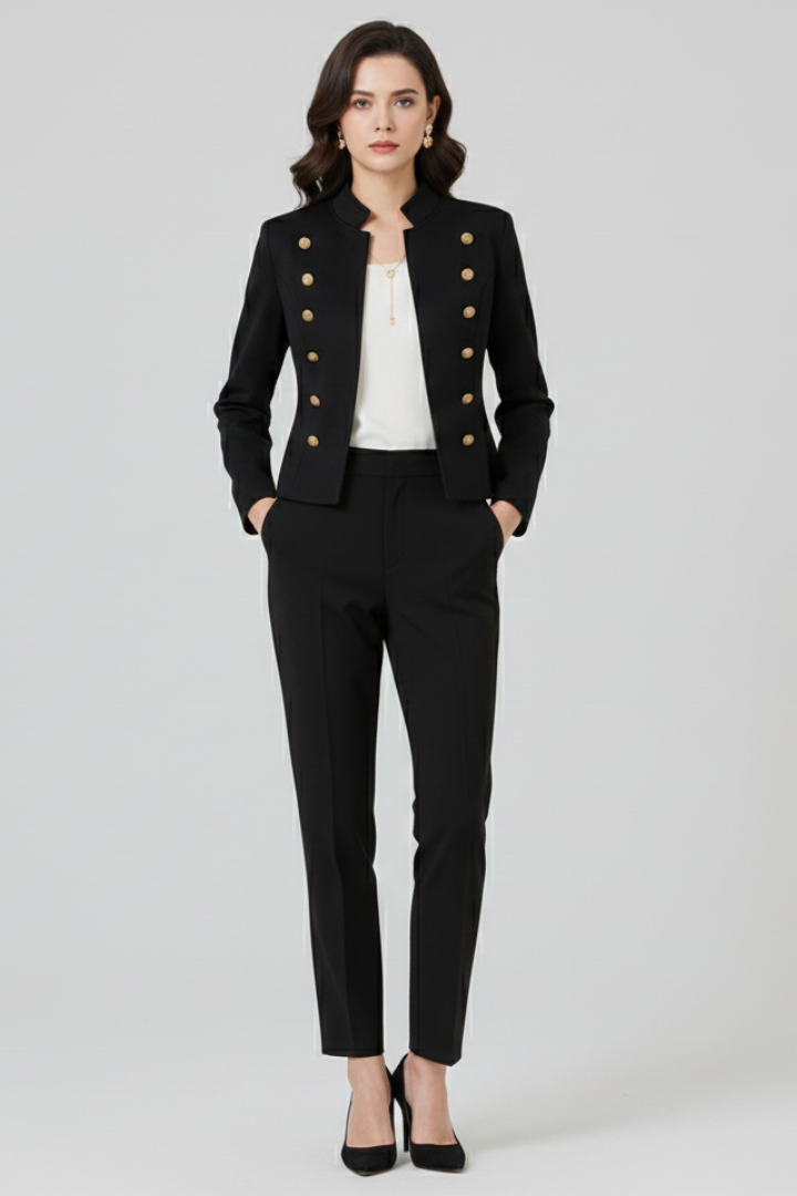 Lena | Tailored Stand Collar Blazer