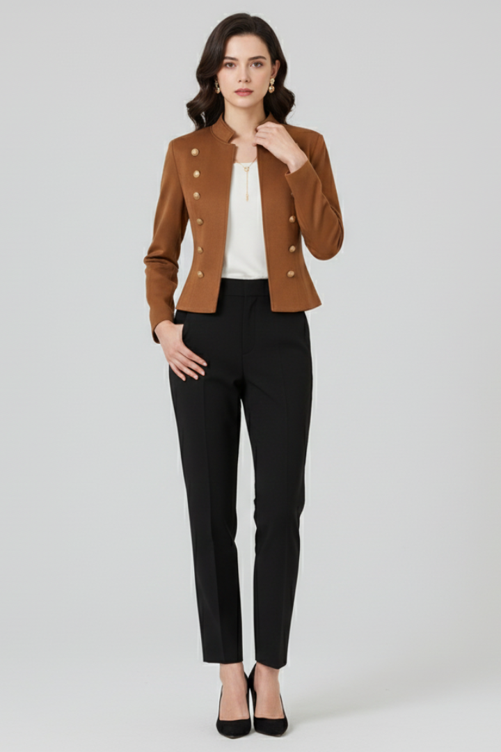 Lena | Tailored Stand Collar Blazer