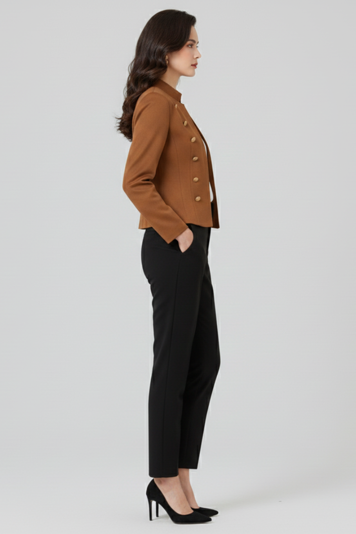 Lena | Tailored Stand Collar Blazer