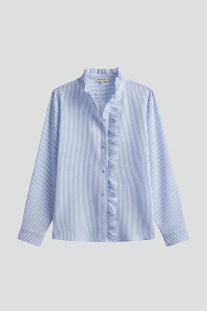 Clara | Ruffled Button-Front Blouse
