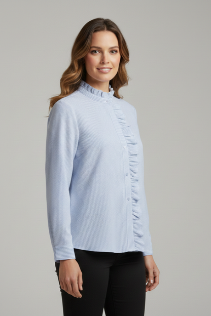 Clara | Ruffled Button-Front Blouse