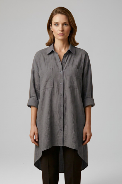 Isla | Chic Collared Blouse with Button Fastening