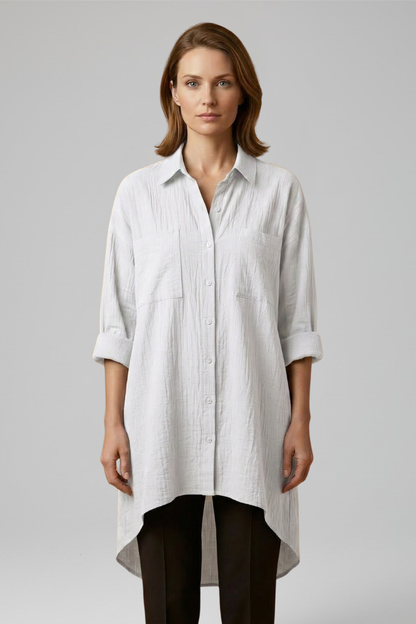 Lena | Chic Collared Button Blouse