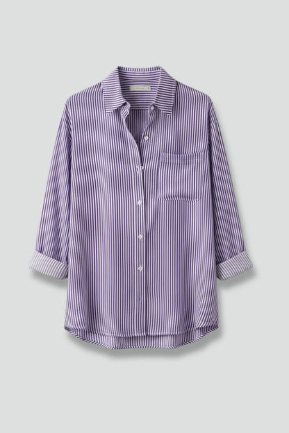 Lila | Collared Stripe Blouse