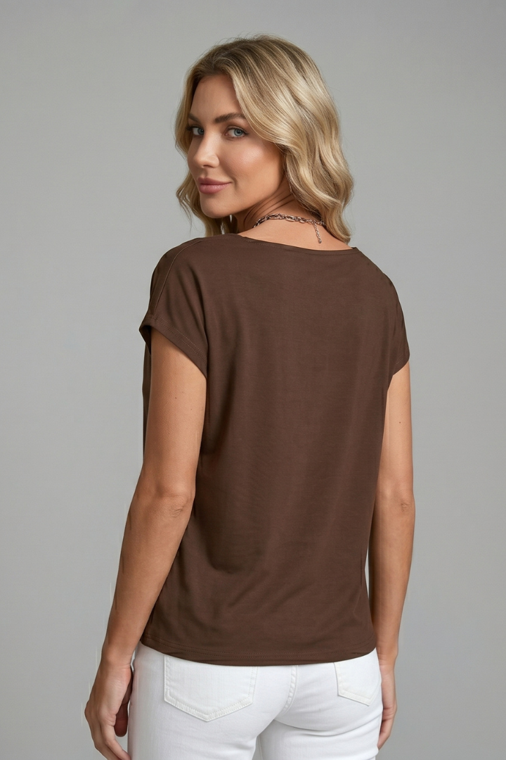 Lena | Cowl Neck Draped Blouse