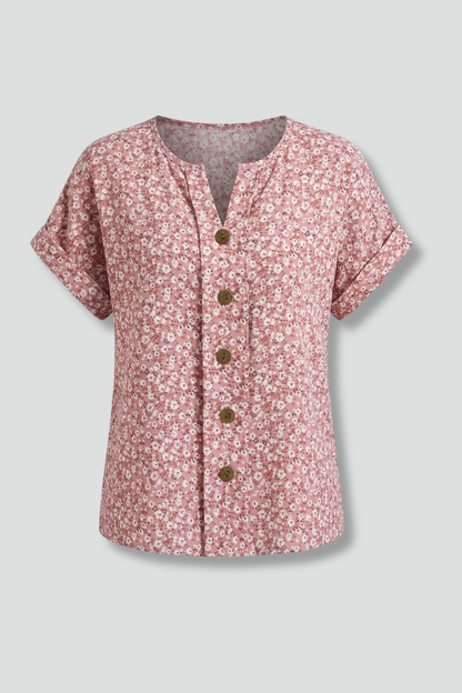 Elena | Chic Round Neck Blouse