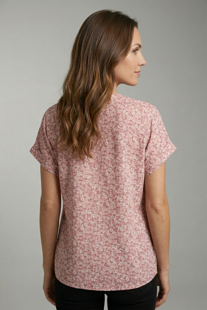 Elena | Chic Round Neck Blouse