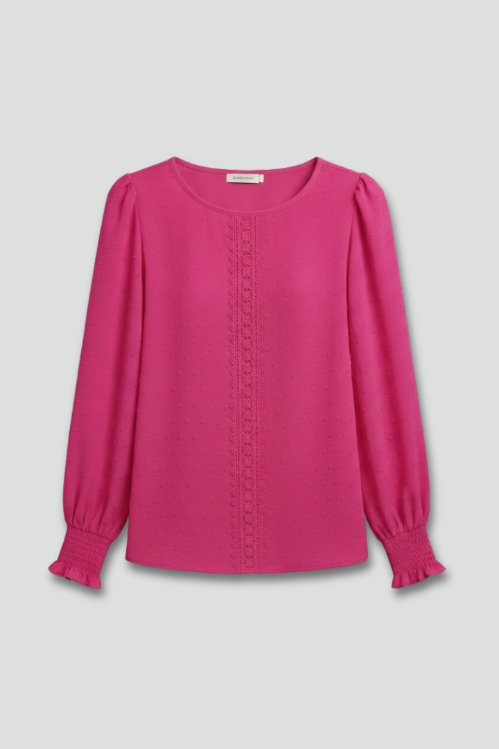 Lila | Embroidered Round Neck Blouse