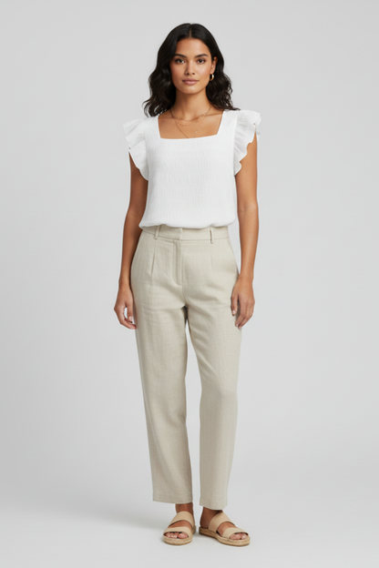 Lila | Square Neck Woven Blouse