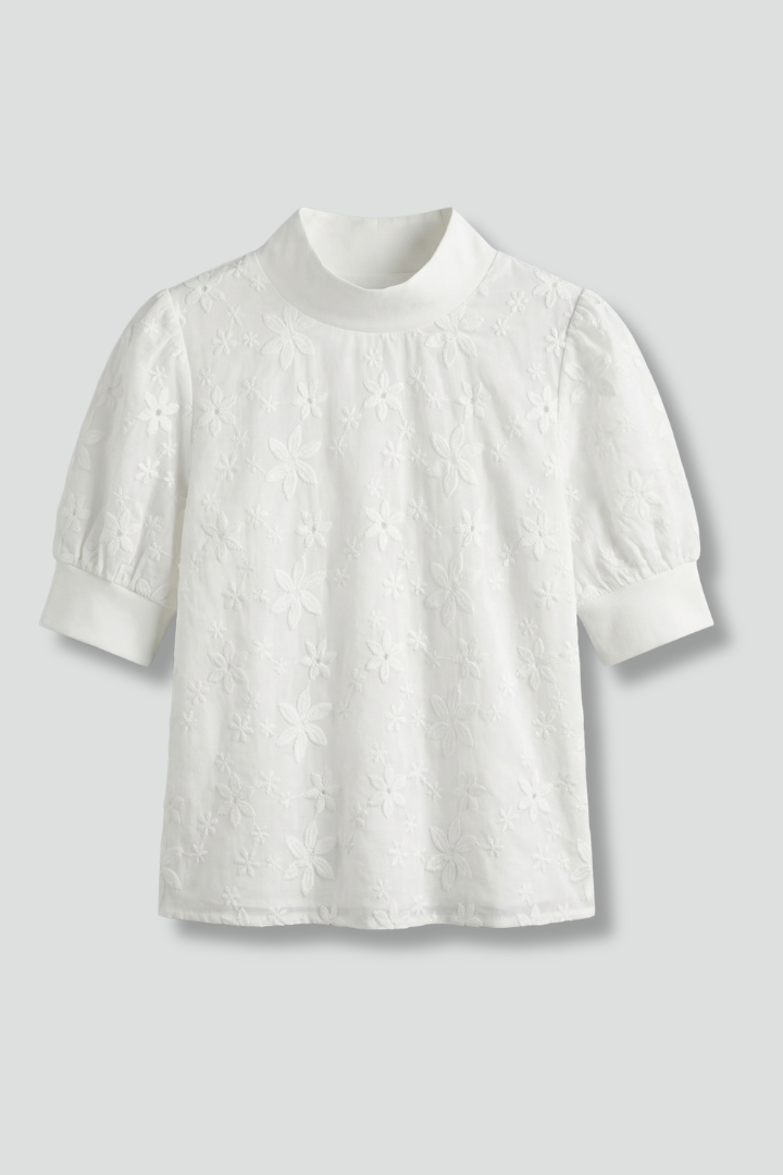 Lila | Elegant Stand Collar Blouse