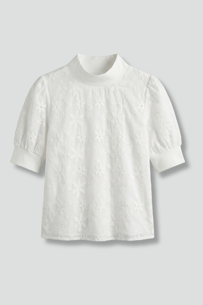 Lila | Elegant Stand Collar Blouse