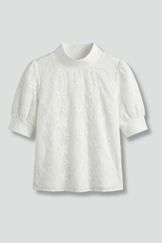 Lila | Elegant Stand Collar Blouse