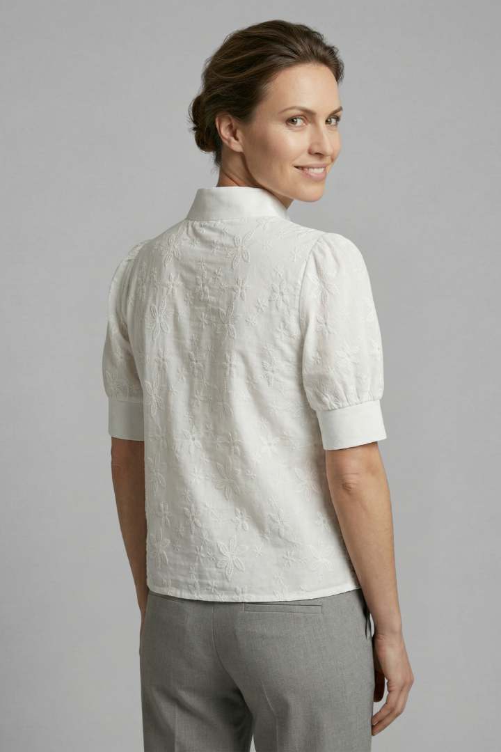 Lila | Elegant Stand Collar Blouse