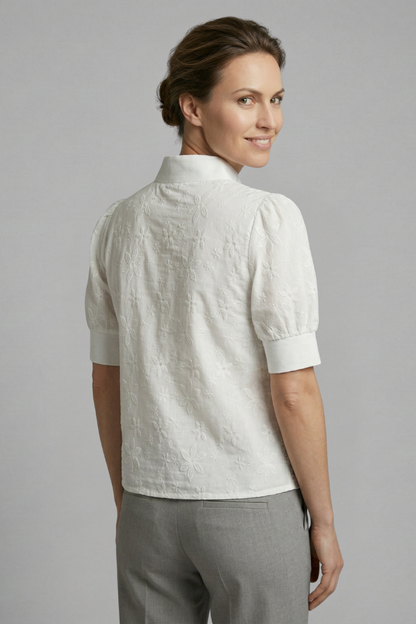 Lila | Elegant Stand Collar Blouse