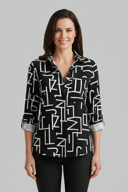 Lila | V-Neck Long Sleeve Blouse