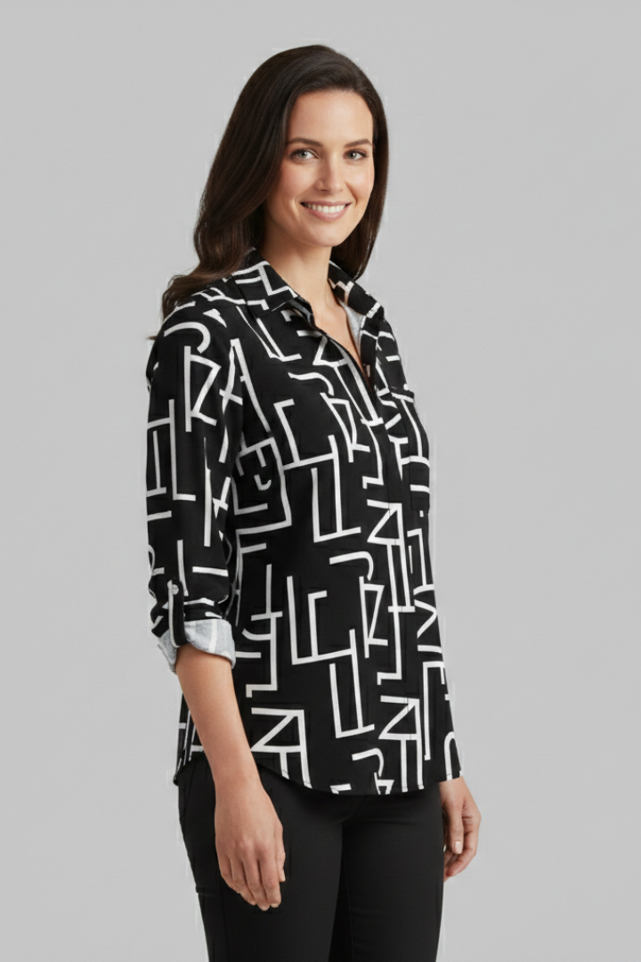 Lila | V-Neck Long Sleeve Blouse