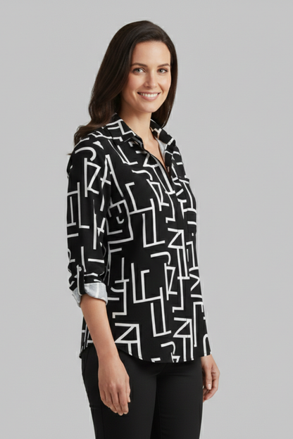 Lila | V-Neck Long Sleeve Blouse