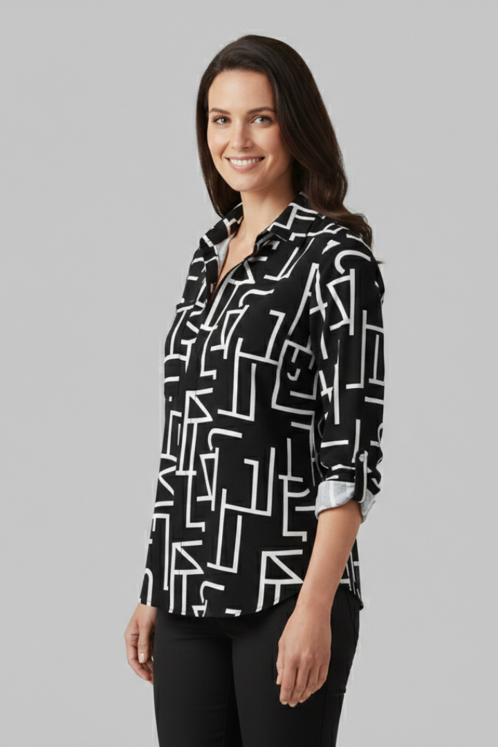 Lila | V-Neck Long Sleeve Blouse