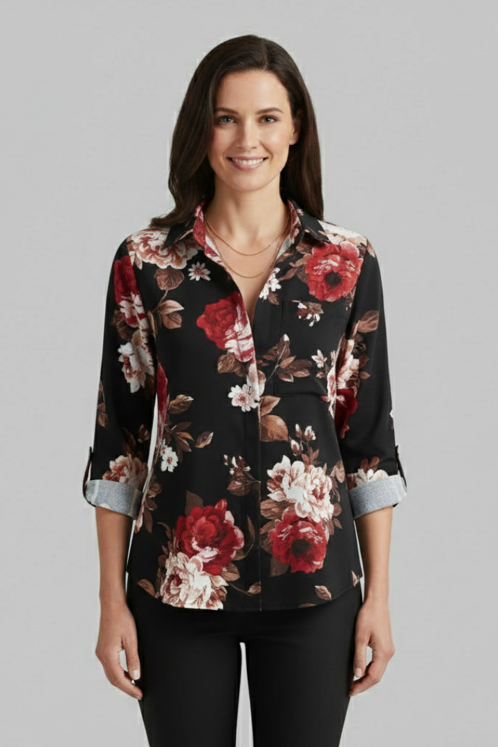 Lila | V-Neck Long Sleeve Blouse