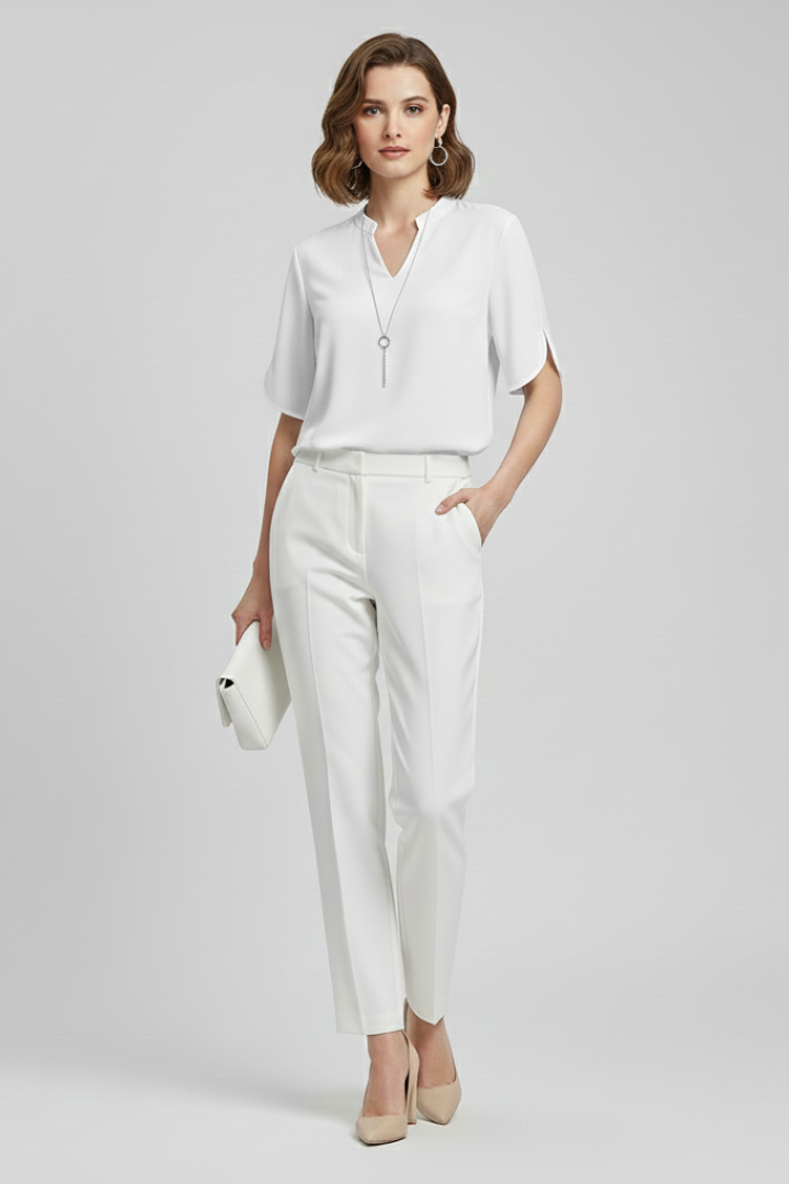 Lila | V-Neck Short Sleeve Blouse