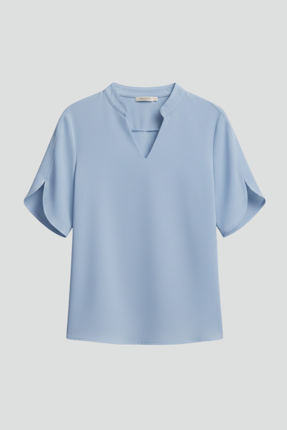 Lila | V-Neck Short Sleeve Blouse