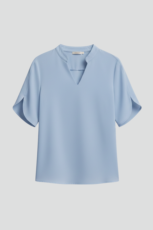 Lila | V-Neck Short Sleeve Blouse