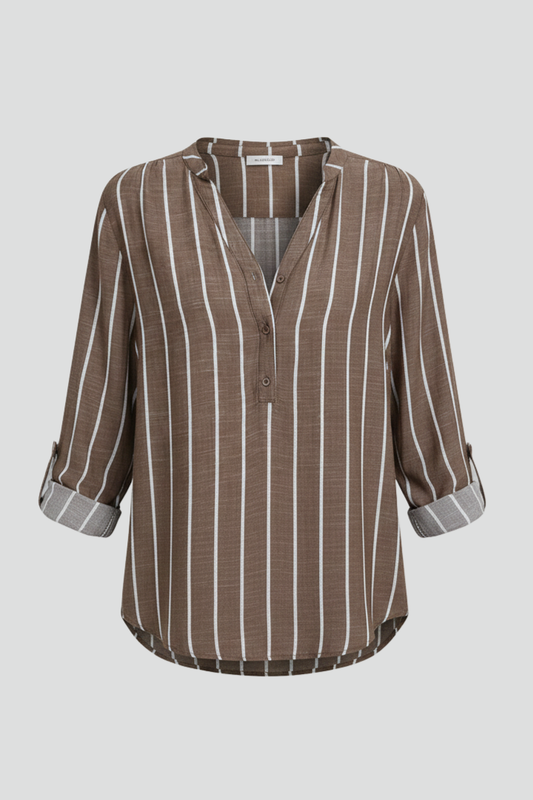 Lila | V-Neck Striped Blouse