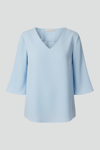 Lila | V-Neck Three-Quarter Sleeve Blouse
