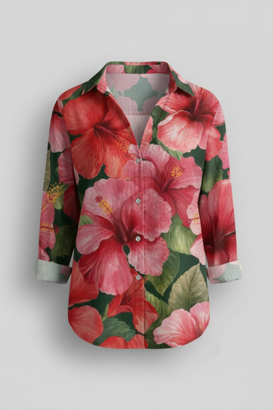Lena | V-Neck Printed Blouse