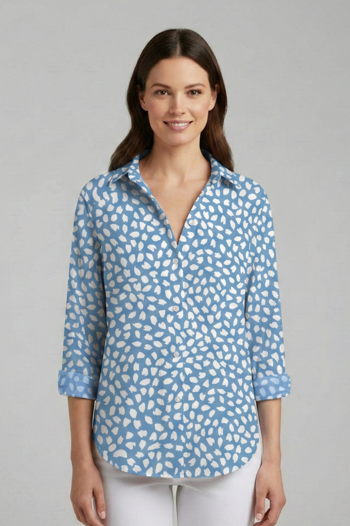 Lena | V-Neck Printed Blouse