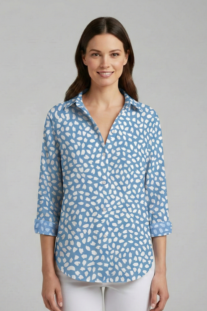 Lena | V-Neck Printed Blouse