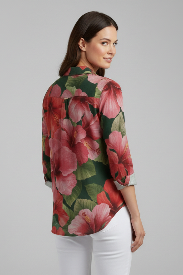 Lena | V-Neck Printed Blouse