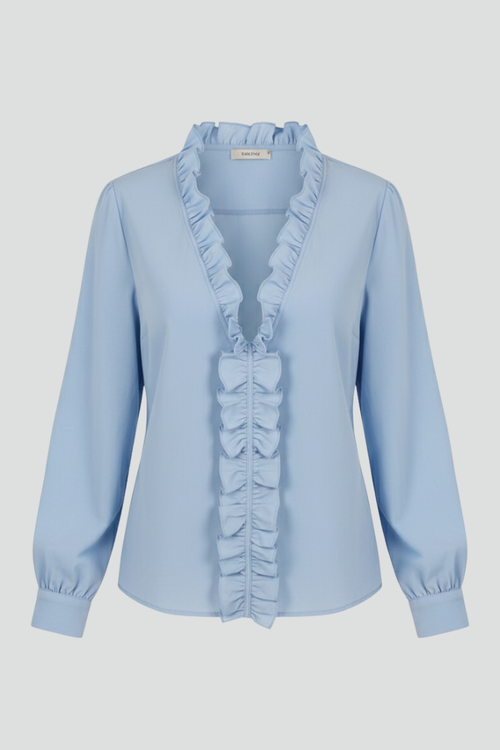 Livia | V Neck Ruffle Detail Blouse